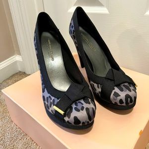 Christian Soriano Black and Gray Leopard Heels